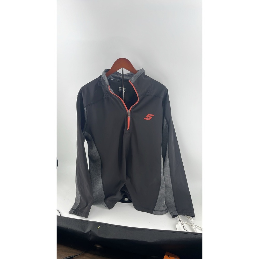 Snap-On Tools Men's XL 1/4 Zip‎ Pullover Fleece Black Gray